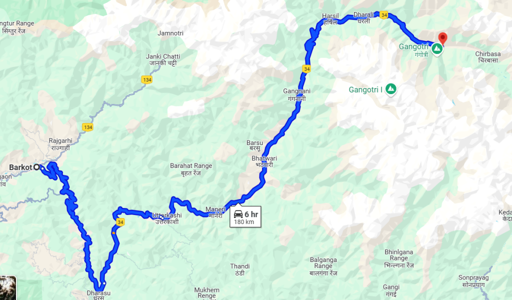 barkot-to-gangotri-map

